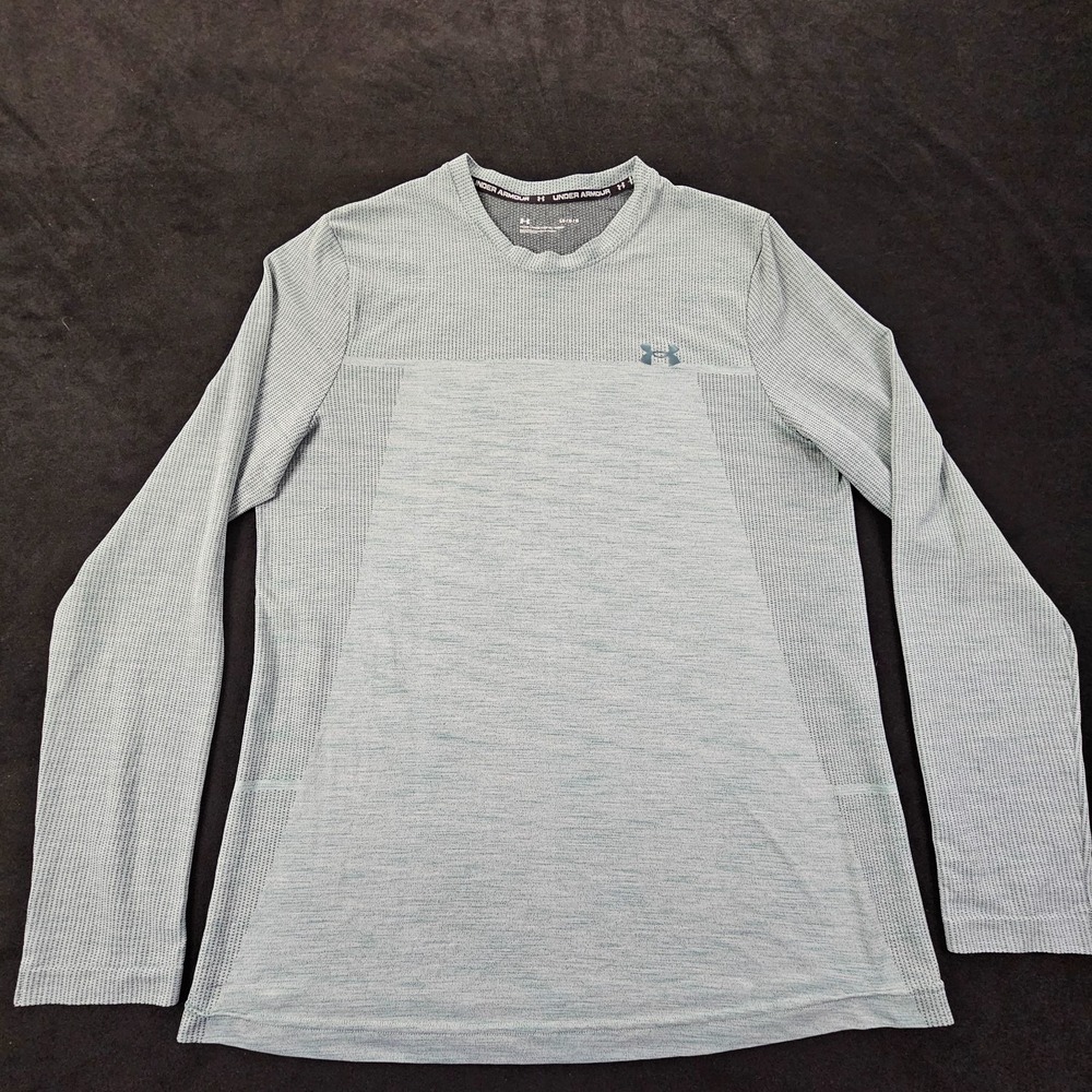 Under Armour Fitted Blue Long Sleeve Performance T-Shirt Men's L